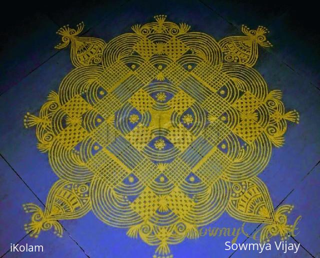 Rangoli: Navrathri kolam Day 1