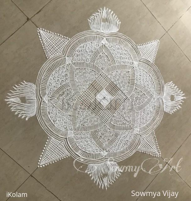 Rangoli: Navrathri kolam Day 5