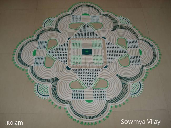 Rangoli: Padi kolam for Shri Rama Navami