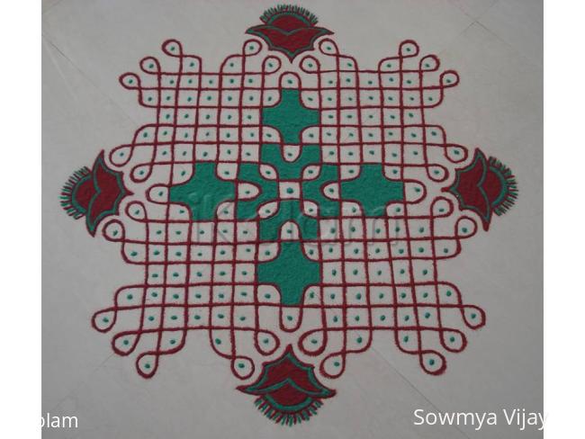 Rangoli:  Colour Chikku  Kolam