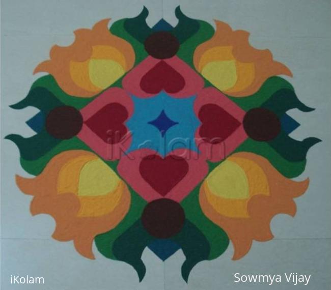 Rangoli: Happy Birthday Kolam