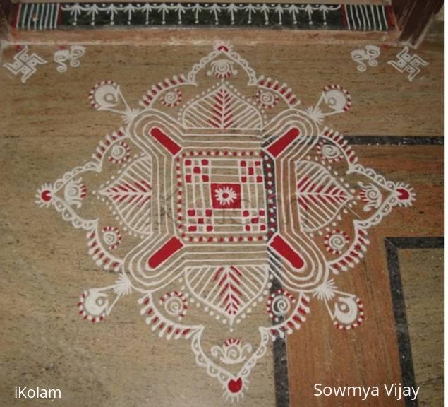 Rangoli: Navaratri first day kolam