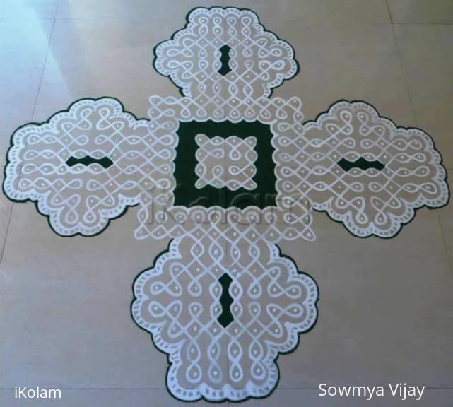 Rangoli: Dotted Kolam-Floor version