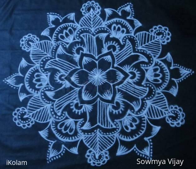 Rangoli: Free Hand Black and white Design