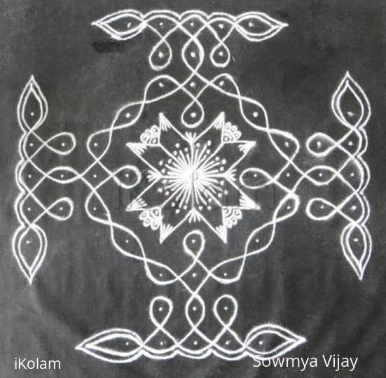 Rangoli: Fusion design in B & W