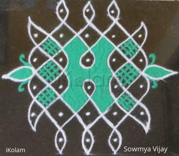 Rangoli: Dotted kolam - chikku kolam 