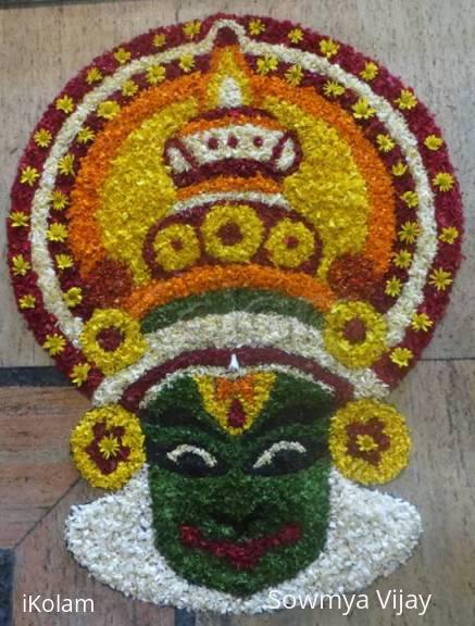 Rangoli: Onam Pookolam-Advance wishes for Onam