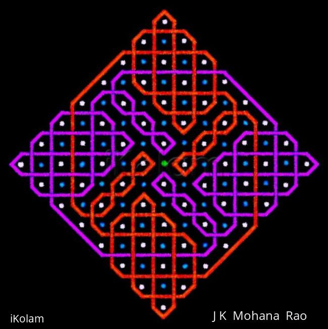 Rangoli: A rangOli with 1 to 15 dots or 8x8 dots - 6 