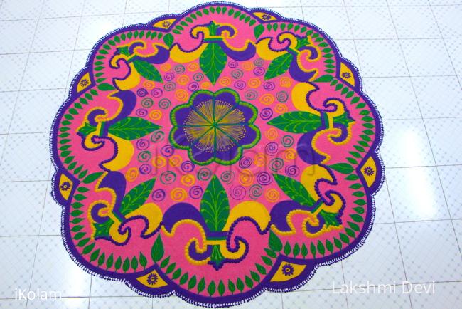 Rangoli: Mardi gras rangoli 2014