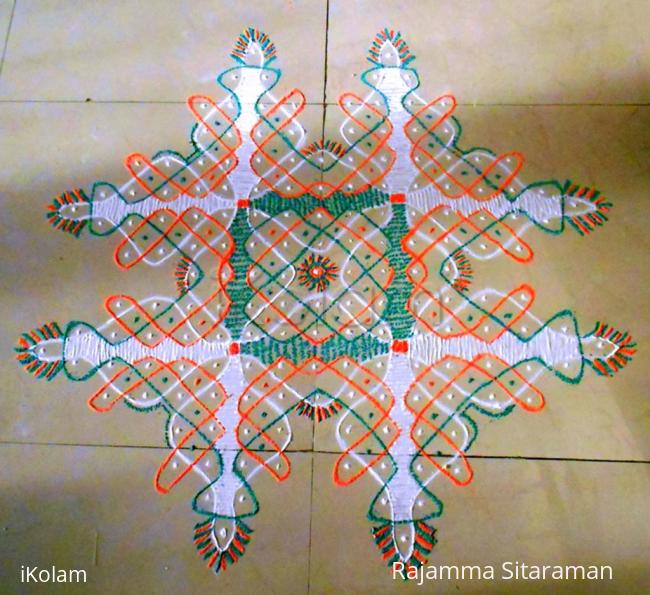 Rangoli: Dotted Bindhi kolam