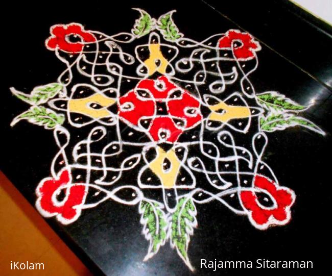 Rangoli: chikkukolam on kitchen top