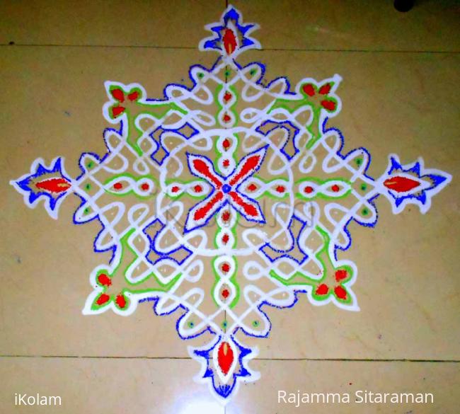 Rangoli:  wet maavu chikku kolam