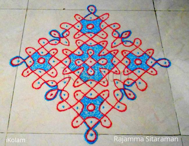 Rangoli: 13-1 dotted kolam No. 6