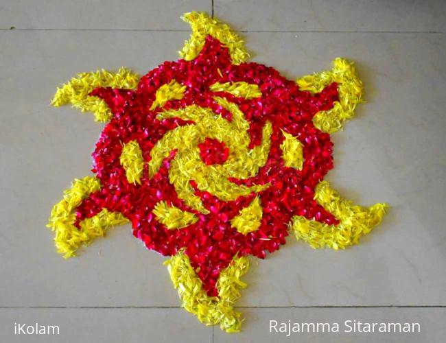 Rangoli: Flowery design