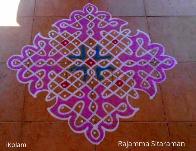 Rangoli: 13-1 dotted kolam No. 7