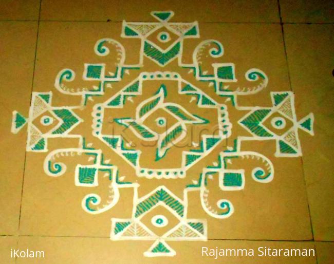 Rangoli: Navrathri Panchami kolam