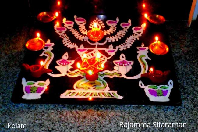 Rangoli: Karthigai Deepam