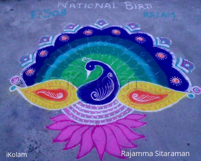 Rangoli: Proud Peacock