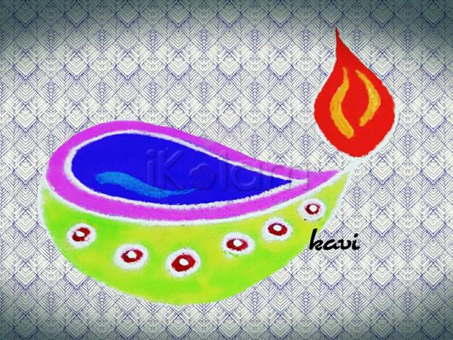 Image of Sketch of Burning Candle and Using Handmade DIya during Diwali  Festival Celebration Editable Outline Illustration-AK797765-Picxy